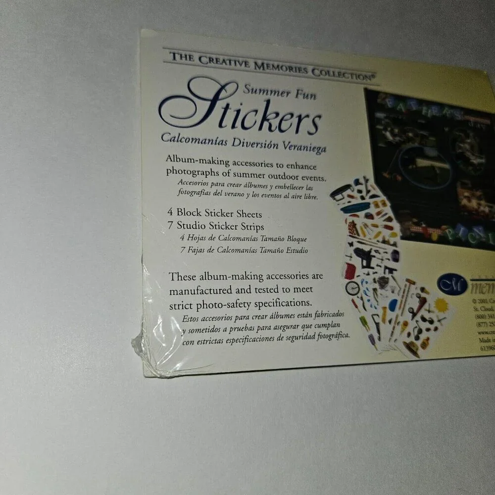 NEW Creative Memories Summer Fun Stickers Multiple Sheets Strips 2001 SEALED